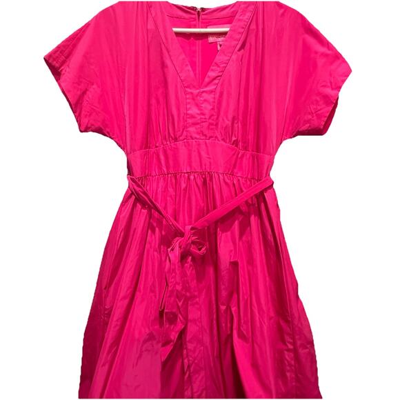 Lilly Pulitzer Dresses & Skirts - Lilly Pulitzer Hot Pink Grenadine Knee-Length V-Neck Summerlyn Dress Bow 10